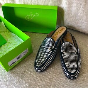 Embellished Faux Crystal Loafers